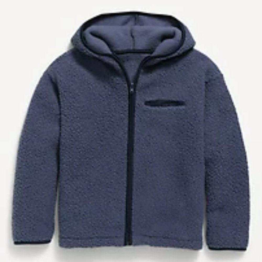 Sherpa Zip-Front Hooded Jacket